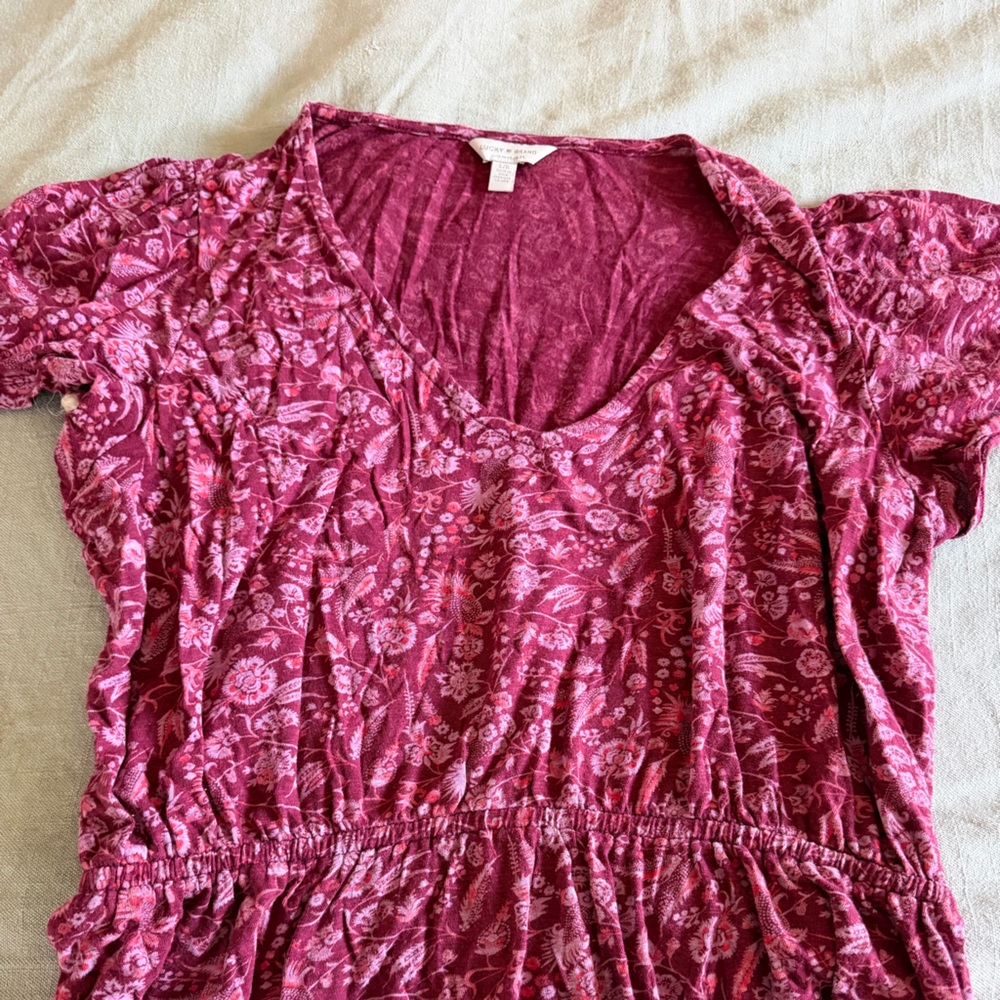 Lucky Brand Pink Floral Top